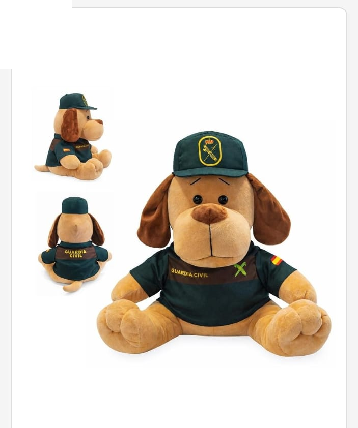Peluche Perro Guardia Civil suave