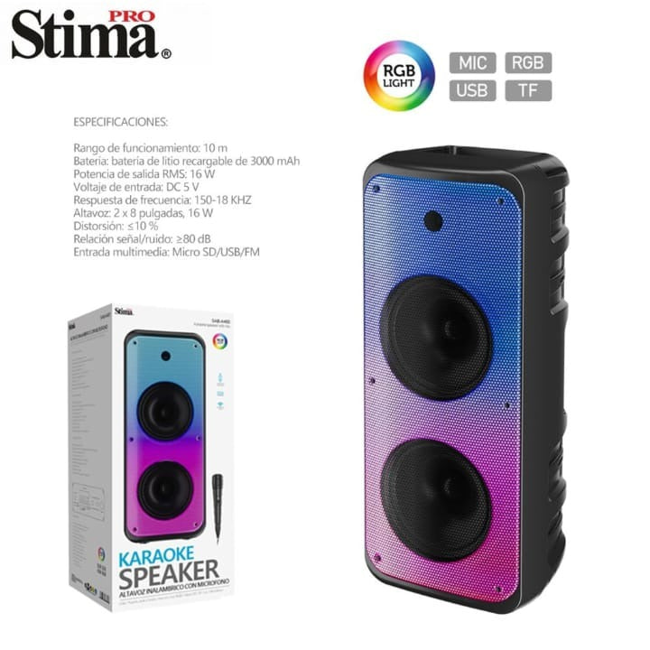 Altavoz Torre Bluetooth 5.2 con Luz LED y Función TWS - altavoz bluetooth