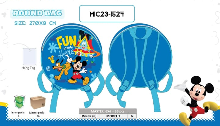 Mochila escolar Mickey Round Bag