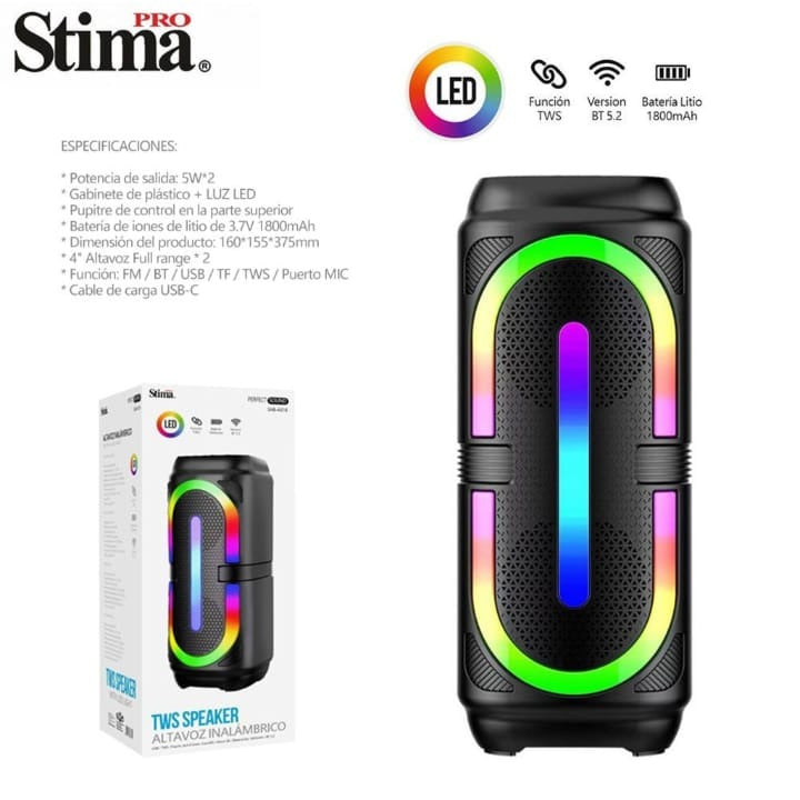 Altavoz Karaoke RGB Graves Reforzados 8 Pulgadas - altavoz bluetooth
