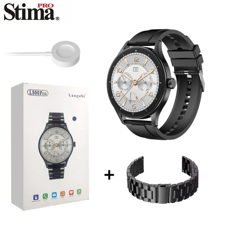 Smartwatch Redondo Elegante con Correa Metálica - smartwatch