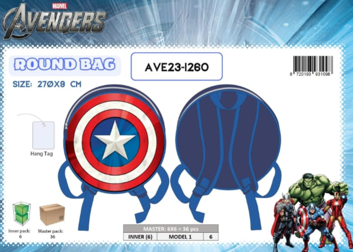 Mochila escolar Avengers Round Bag