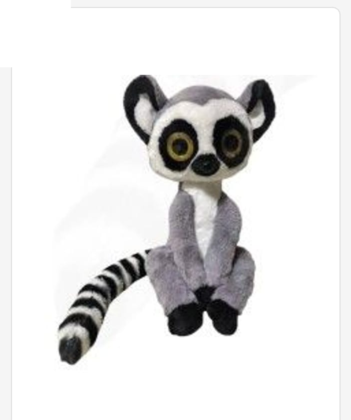 Peluche Lemur Gris 32cm suave