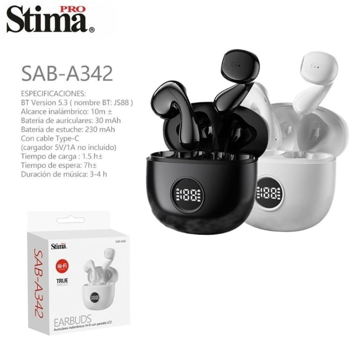 Auriculares Inalámbricos Hi-Fi con Pantalla LED de Batería - auriculares inalámbricos