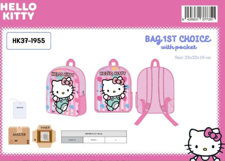 Mochila escolar Hello Kitty 25cm
