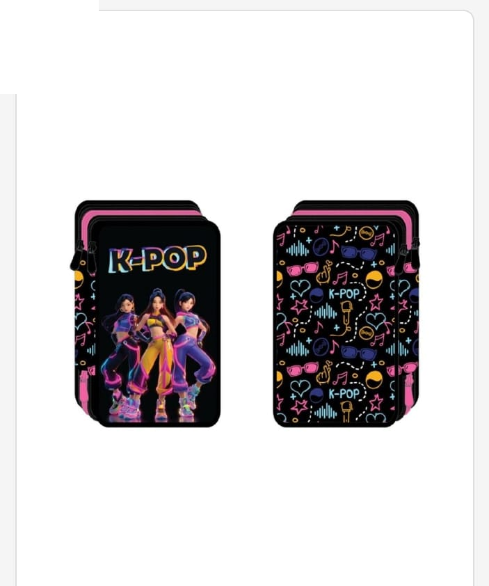Estuche Portalapices 3 Pisos K-Pop Demon Hunters