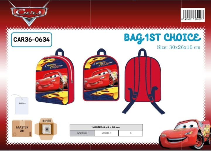 Mochila escolar Cars 30cm