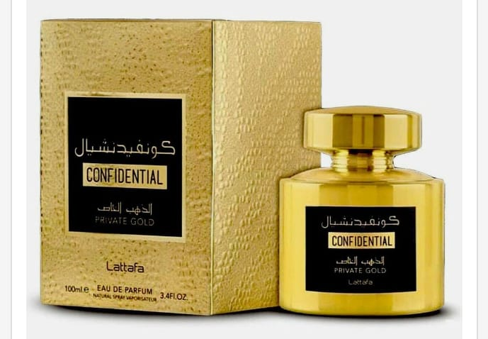 Lattafa Confidential Private Gold 100ml - perfume árabe mujer