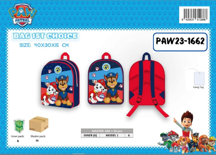 Mochila escolar Patrulla Canina 40cm