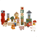 Woomax Zookabee Set 36 Bloques Madera Granja