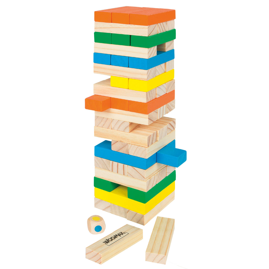 Woomax Torre de Blocs de Madera 58 Piezas