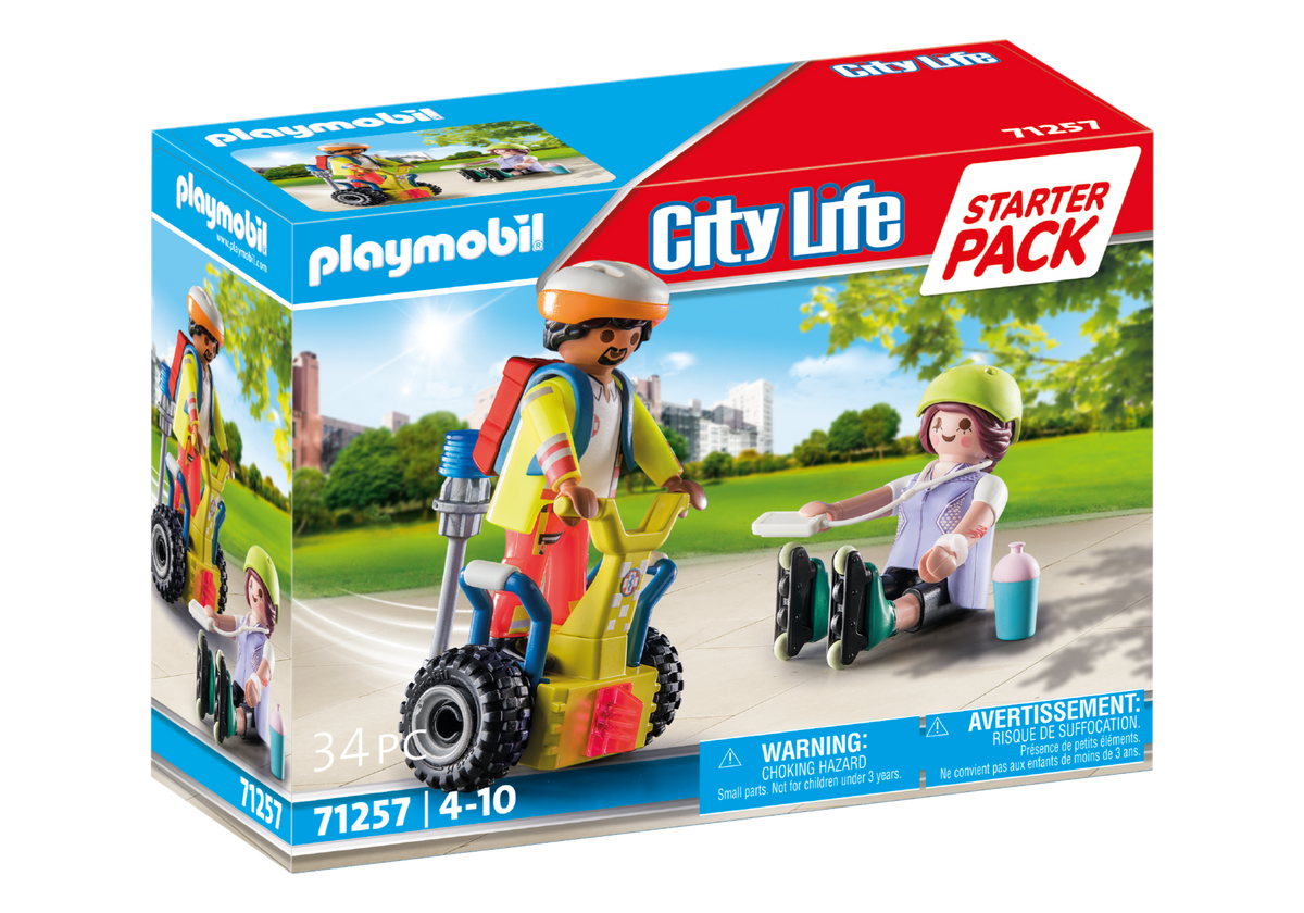 Playmobil Starter Pack Rescate con Balance Racer 71257 caja