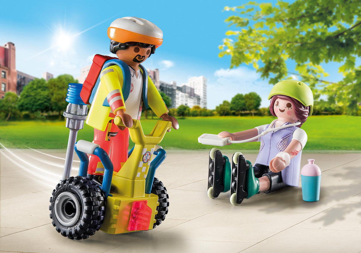 Playmobil Starter Pack Rescate con Balance Racer 71257 montado