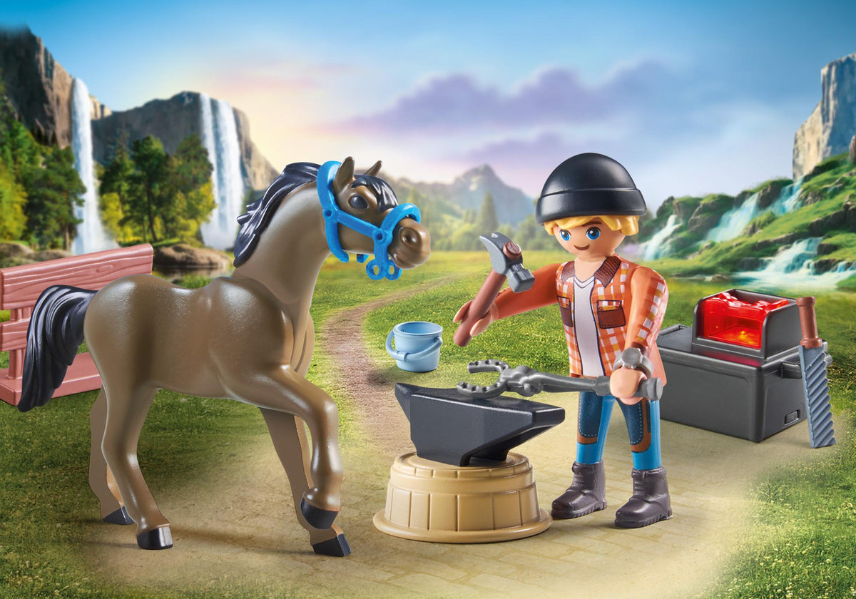 Playmobil Herrador Ben y Aquiles 71357 montado