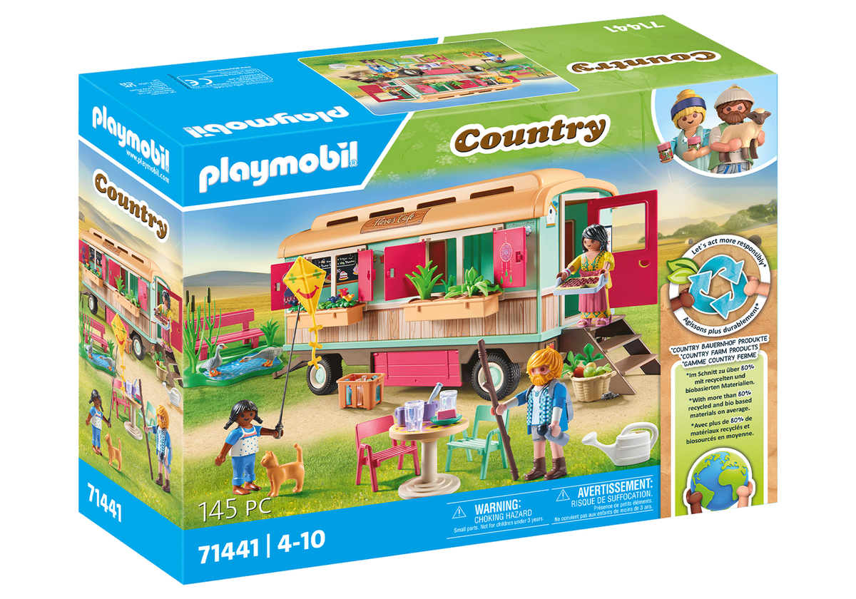 Playmobil Cafetería Tren con Huerto 71441 caja