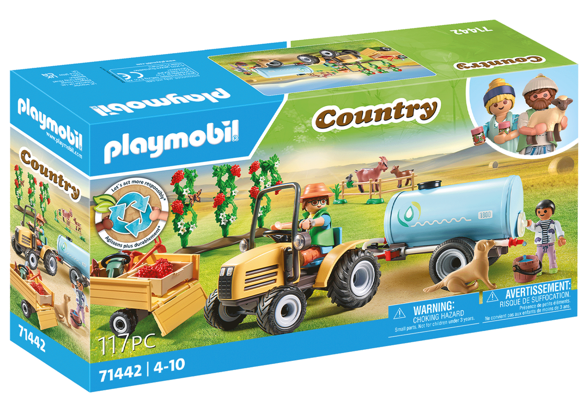 Playmobil Tractor con Tráiler y Cisterna 71442 caja