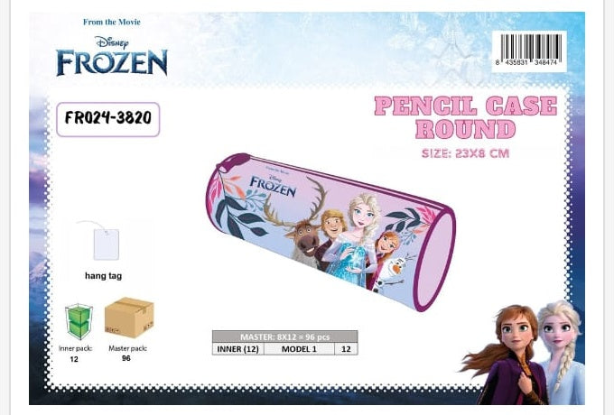 Estuche escolar redondo Frozen Montana Magica - portatodo de silicona infantil