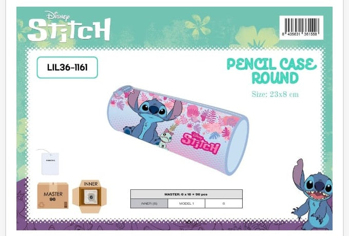 Estuche escolar vertical Stitch - portatodo de silicona infantil