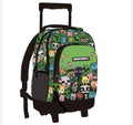 Mochila trolley escolar Grande 44cm Minecraft characters con ruedas