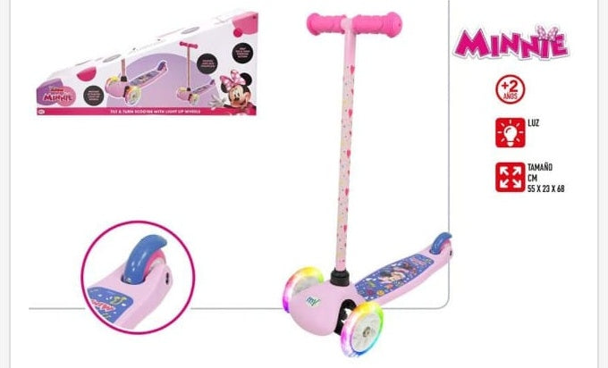 Patinete Inclinable con Luces Minnie Mouse - patinete infantil