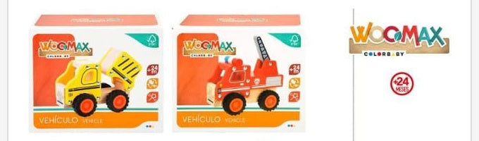 Juguete de madera Woomax Vehiculo de Madera Surtido